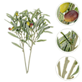 Miniatyrbillede 3 af 3: 2 stk. kunstige olivengrene i plast, kunstige grønne planter, stilke, olivenblade, pluk, grønne olivengrene