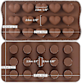 Miniatyrbillede 2 af 5: 4 stk Silikon Chokoladeforme, Bageform Til Chokolade, Gele, Slik, Fedtbomber Keto Snacks, Isbiter, Runde Kopper