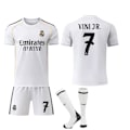 Pikkukuva 1 / 2: 2025-2026 Real Madrid Kotipeliasu Lapsille Aikuisille Jalkapallopaita Setti No.7 VINI JR No.7 VINI JR 26
