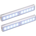 Miniatyrbilde 1 av 4: Sett med 3 10 LED-lys, trådløse, USB-oppladbare, magnetiske, bevegelsessensor, 2 lysmoduser, bærbare. Skapbelysning, nødbelysning.