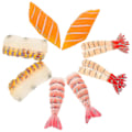 Miniatyrbild 1 av 3: 8 st konstgjord sushi falsk mat simulering realistisk nigiri falska laxskivor