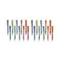 Miniatyrbild 3 av 5: 20-pack kulspetspenna, 6-i-1 flerfärgad utdragbar kulspetspenna, 0,5 mm färgglad bläckpenna, flerfärgad
