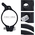 Miniatyrbillede 3 af 5: Front Derailleur Klemme, Justerbar Front Derailleur Adapter Klemme Til Vej Eller Mountainbike Cykel Tilbehør(1stk, Sort)