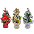 Miniatyrbilde 2 av 5: 3 stk 8,27 tommers juletre, mini juletre for skrivebord, julepynt, mini tre med pynt
