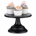 Miniatyrbillede 1 af 5: Sort Dessert Stativ Cookie Piedestal Stativ Metalbakker til Desserter Rund Gotisk Serveringsplade til Fødselsdag 7,87 Tommer / 20cm