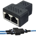 Pikkukuva 1 / 5: 2 kpl sovitinta Rj45 Ethernet Lan -kaapeli 1-2-tie jakaja kaksoisnaarasporttiliitin