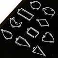 Miniatyrbillede 3 af 5: 80 stk. assorterede åbne metalrammer til harpiks pressede ramme charms øreringe og halskæder fremstilling ramme
