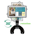 Miniatyrbillede 5 af 5: Monitor Stand Holder til , justerbar aluminiumlegering foldbar montering, bærbar tablet skrivebord Smart Displa