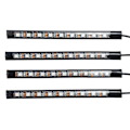 Miniatyrbillede 4 af 5: 4x Dc12v 9 Led Rgb Bil Indvendig Atmosfære Fodbrønds Strimmel Lys Usb Oplader