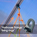 Miniatyrbild 5 av 5: Växthus krok plast växthus vrid clips 50st växthus clips skuggning clips för hängande korgkruka