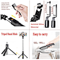 Miniatyrbillede 4 af 5: T08 Selfie Stick Tripod, Udtrækkelig Stativ Med Trådløs Fjernbetjening Til