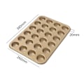 Miniatyrbilde 2 av 5: Nonstick 24-delt muffinsform med utvidede håndtak for jevn baking, tåler oppvaskmaskin B