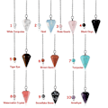 Pikkukuva 4 / 9: Luonnonkiviterapia Riipus Korut Reiki Pyramidi Kuusikulmainen Heiluri Ketjuriipus amuletti 9-Snowflake Stone