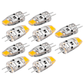 Miniatyrbilde 1 av 5: G4 LED-pære 12v DC Dimbar Cob LED G4-pære 1,5w 360 strålevinkel for å erstatte 15w halogenlampe (10 stk varm hvit)