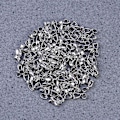 Pikkukuva 2 / 3: 100 kpl metalliset puristuspidikkeet, helmen riipusliitin, korujen DIY-tarvike, 16 mm (hopea)