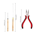Miniatyrbilde 5 av 5: 4 i 1 sett 500 stk Micro Ring sett Micro Rings Loop Needle