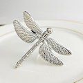 Miniatyrbillede 4 af 4: 6 stk. Dragonfly Servietringe Guld DIY Hotel Bryllup Banket Bordvisning Metal Servietspænde Jul