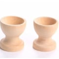 Miniatyrbilde 2 av 5: Påske-Eggkopp av tre, DIY påskedekorasjon for maling