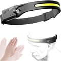 LED Hodelykt 230 Grader, COB+XPE 5 Modeller, Sensor Hodelykt, Vanntett USB Oppladbar, for Løping, Sykling, Reparasjon SY-2 [Energiklasse A+++]