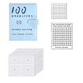 Miniatyrbillede 1 af 5: 100 kuverter pengebesparende udfordringer bog, opbevaring budgettering mappe budget bog kontant besparelse udfordring kit (blå)