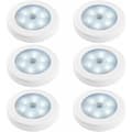 6-pack LED-nattlampor med rörelsesensor för sovrum, toalett, kök - Energiklass A+