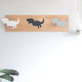 Miniatyrbillede 3 af 5: Børne Dinosaur Vægmonterede Knager Træ Dør Hanger Til Drenge Soveværelse Børneværelse Legestue Dekoration