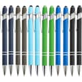 Miniatyrbillede 1 af 6: Kuglepenne, indtrækkelige, multipack 2 i 1 med stylus, sorte blækpenne til kontoret Basic