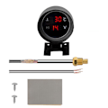 Miniatyrbilde 1 av 5: Rund LED digital bil lastebil vann temp måler temperatur sensor temperatura voltmeter volt spenningsmåler 2 i 1