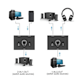 Miniatyrbild 4 av 5: 3,5 mm Stereo Audio Switch 2 In 1 Ut Audio Switcher Passiv Högtalare Hörlurar Manuell Väljare Delning