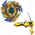 Miniatyrbilde 1 av 5: Battling Burst Booster B-122 Geist Fafnir.8`.ab Gyro Starter med Battling String Launcher Burst Bey Launcher LR (venstre og høyre sving) + String Launcher Grip Gold