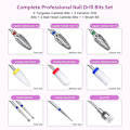 Miniatyrbild 2 av 5: Nagelborr Bits Set, Elektrisk Nagelborr Bits Kit Keramik/volfram/diamant Karbid 3/32 Tum Nagel Bits För Filning Akrylnaglar Gelnaglar Ner Remo