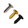 Miniatyrbillede 4 af 5: Krydshoved Træskruer - Rundt Hoved Svampehoved Fasteners Kulstofstål Selvborende Skruer (100stk, Sort)