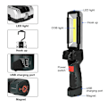 Miniatyrbilde 4 av 5: USB-oppladbar COB LED-slank arbeidslyslampe lommelykt inspeksjonsfoldbar lommelykt