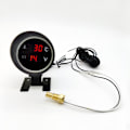 Miniatyrbilde 2 av 5: Rund LED digital bil lastebil vann temp måler temperatur sensor temperatura voltmeter volt spenningsmåler 2 i 1