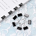 Miniatyrbillede 4 af 5: 12 stk. Clips, 25mm Små Binderclips, Sorte Foldback Clips Metal Stationary Clamp