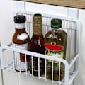 Miniatyrbillede 3 af 5: Kurv under skab, opbevaring under hylde, kurv til opbevaring, jernopbevaring, hængende hylde, organiseringsholder i tråd til køkken og pantry