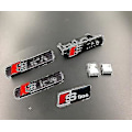 Miniatyrbilde 1 av 3: (svart) 4 stk S Logo Line Emblem, 3D Logo Metallsticker, Bylemblem for A3 A4 A5 A6 A7 A