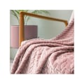 Miniatyrbillede 2 af 5: Superblødt flanneltæppe, højkvalitets mikrofiber, pink 127 x 178 cm, hyggeligt og varmt, egnet til alle årstider