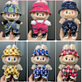 Miniatyrbillede 2 af 3: Labubu Modesæt - Outfit til 15/17cm Plysdukker, V1 V2 Stropper Bukser LBB-113