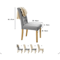 Miniatyrbild 2 av 5: 2 st Stretch Jacquard Stolskydd Elastisk Spandex Överdrag Stolsöverdrag Grå