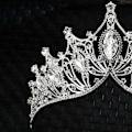 Miniatyrbillede 2 af 5: Barok Dronning Krone, Sliver Bryllupskrone og Tiara til Brud Håndlavet Prinsesse Krystal Rhinestone Pandebånd Tiaraer til Kvinder