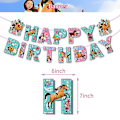 Miniatyrbilde 2 av 5: Spirit Riding-temafestdekorasjoner og -rekvisita, inkludert banner, ballonger, kakepynt og gaveesker