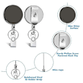 Miniatyrbillede 4 af 5: Slidestærke Trækbare Nøgleringe Nøgleholder Badge Reel Clips (2 stk., Sølv)