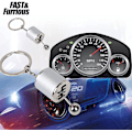 Miniatyrbillede 4 af 4: Automatgear nøglering, kreativ legering metal bil nøglering, sølv manuel