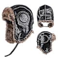 Miniatyrbillede 2 af 5: Pilot Aviator Faux Læder Pels Ushanka Vinter Russisk Ski Militær Flyverhue