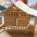 Miniatyrbillede 3 af 5: 100 stk. trædyvler, runde ubehandlede bambusdyvler, træhåndværksstifter til håndværk