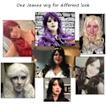 Miniatyrbillede 2 af 3: Langt krøllet bølget hvidt hår paryk kostume cosplay fest parykker til kvinder piger Lolita