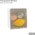 Miniatyrbillede 5 af 5: Badeværelses Qtip Holder Glas Til Vatpinde, Vatbolde, Vatbolde, Kommode Bordplade Organizer