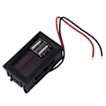 Miniatyrbilde 3 av 5: 2x Rød LED Digital Display Voltmeter Mini Spenningsmåler Volt Tester Panel For Dc 12v Biler Usb 5v2a
