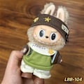 Miniatyrbillede 1 af 3: Labubu Modesæt - Outfit til 15/17cm Plysdukker, V1 V2 Stropper Bukser LBB-104